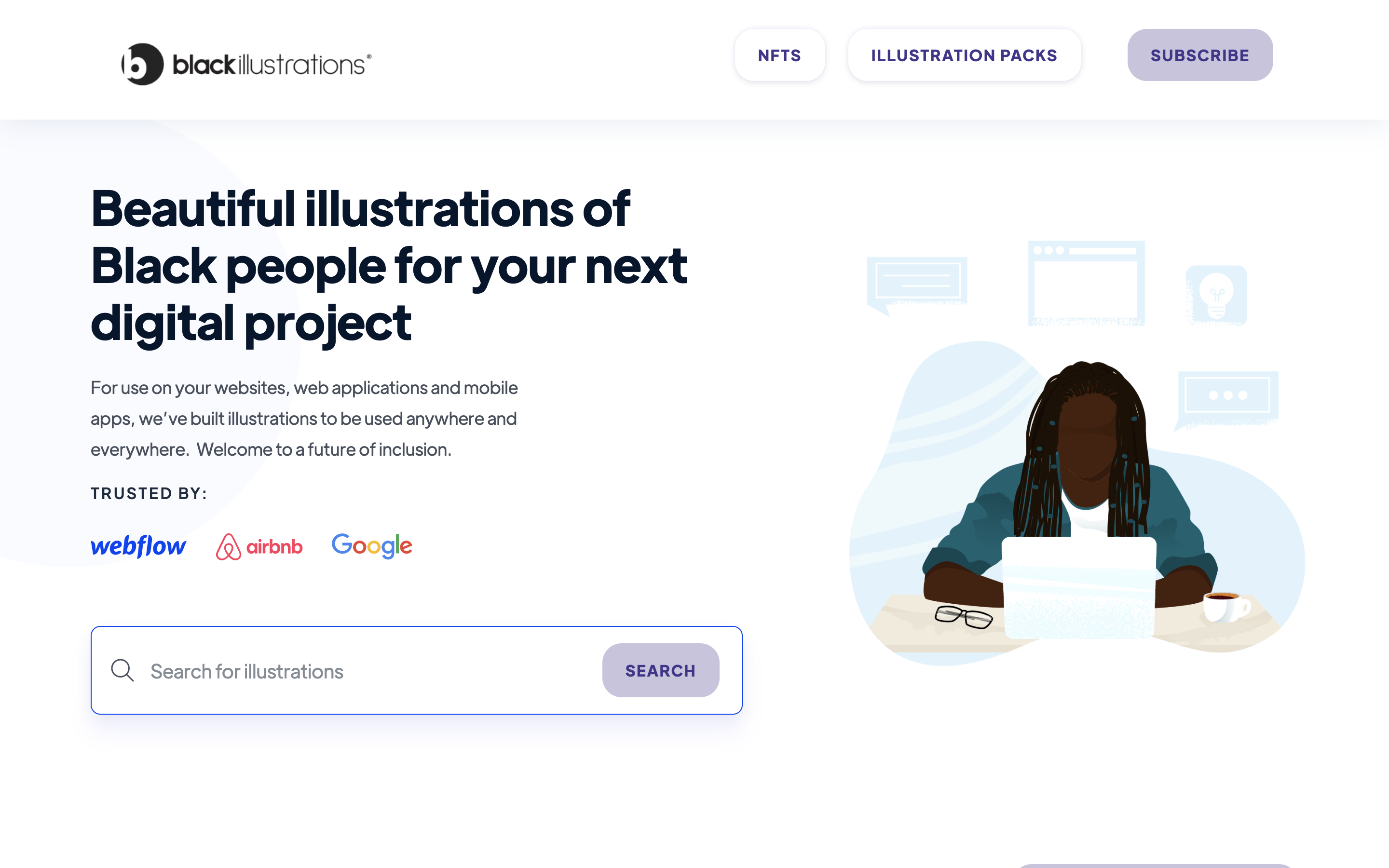Screenshot from black illustrations 